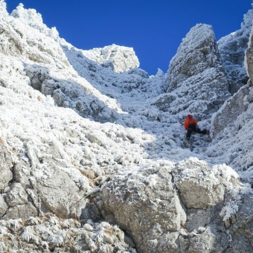 Dent de Jaman - Face W et mottes gelées